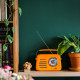 Кухонне радіо Vintage Cuisine у ретро стилі з металевою ручкою з Bluetooth та акумулятором Помаранчеве (глянець)