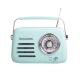 Кухонне радіо Vintage Cuisine ретро з Bluetooth та акумулятором М'ятне