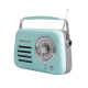 Кухонне радіо Vintage Cuisine ретро з Bluetooth та акумулятором М'ятне