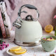 Ретро чайник Vintage Cuisine зі свистком Кремовий