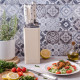 Набір Vintage Cuisine 7 кухонних ножів з підставкою Кремовий