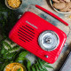 Кухонне радіо Vintage Cuisine ретро з Bluetooth та акумулятором Червоне