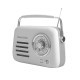 Кухонне радіо Vintage Cuisine ретро з Bluetooth та акумулятором Біле