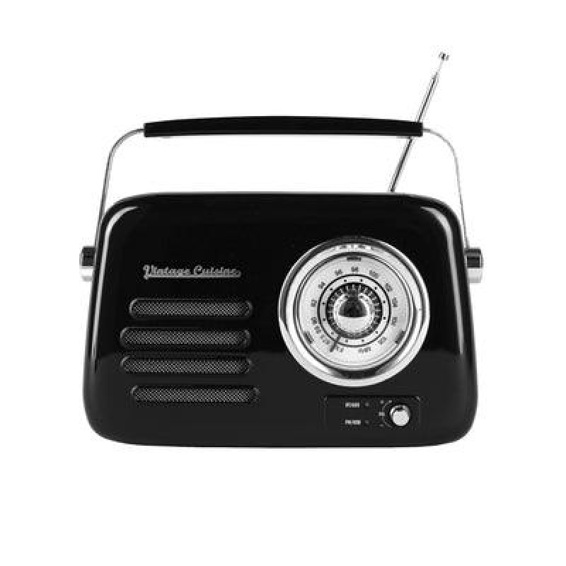 Кухонне радіо Vintage Cuisine ретро з Bluetooth та акумулятором Чорне