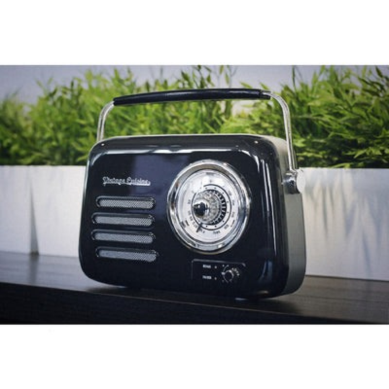 Кухонне радіо Vintage Cuisine ретро з Bluetooth та акумулятором Чорне