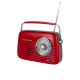 Кухонне радіо Vintage Cuisine ретро з Bluetooth та акумулятором Червоне