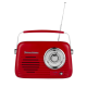Кухонне радіо Vintage Cuisine ретро з Bluetooth та акумулятором Червоне