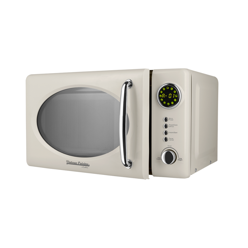 Мікрохвильова піч Vintage Cuisine у ретро стилі 700W Кремова