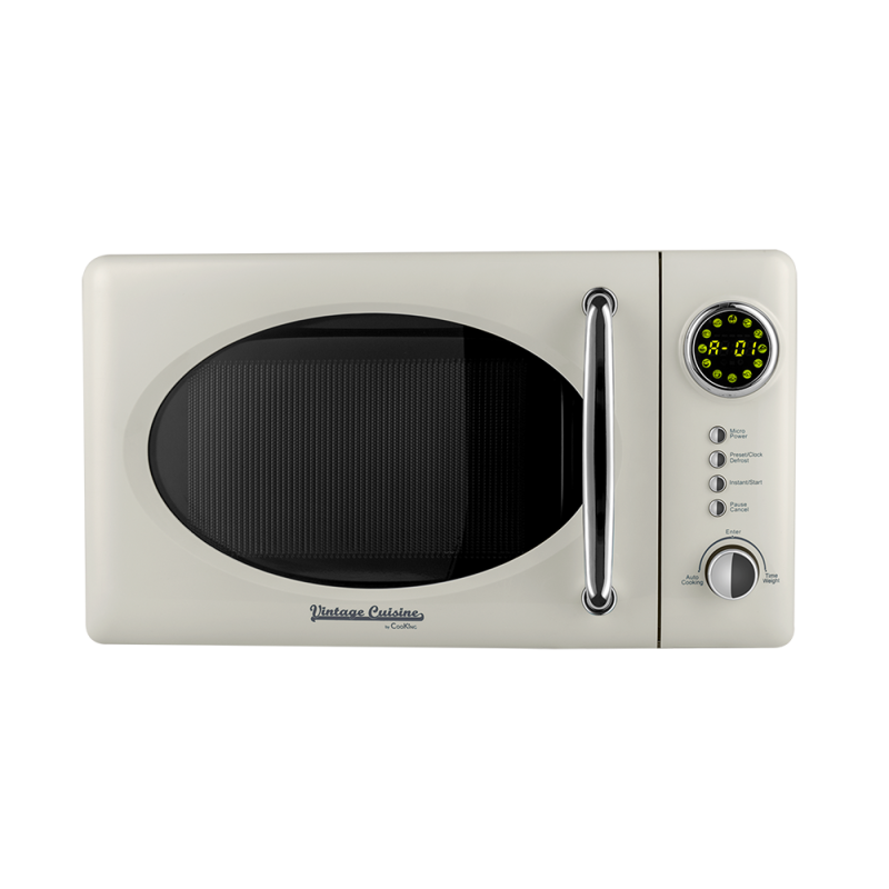 Мікрохвильова піч Vintage Cuisine у ретро стилі 700W Кремова