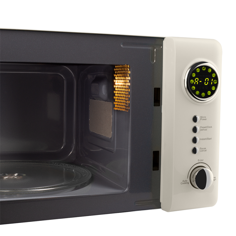 Мікрохвильова піч Vintage Cuisine у ретро стилі 700W Кремова