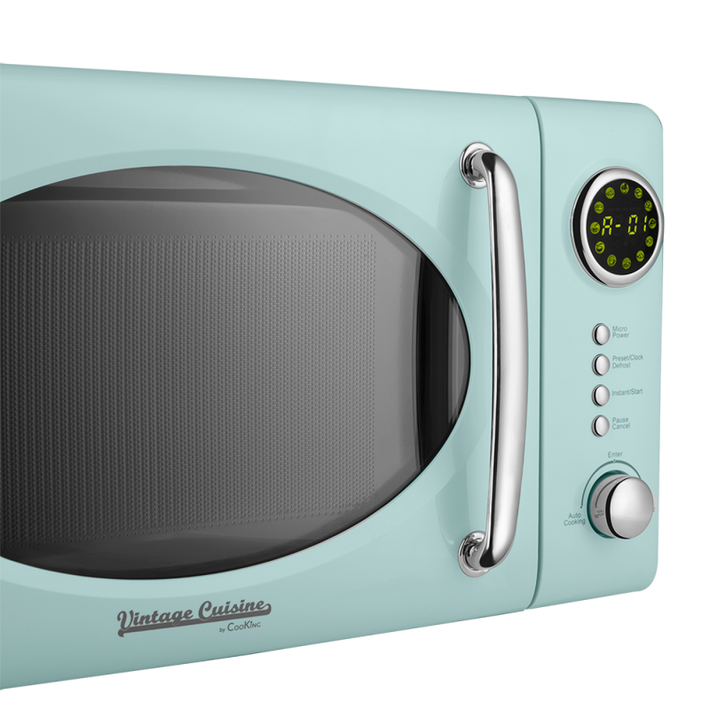 Мікрохвильова піч Vintage Cuisine у ретро стилі 700W М'ятна