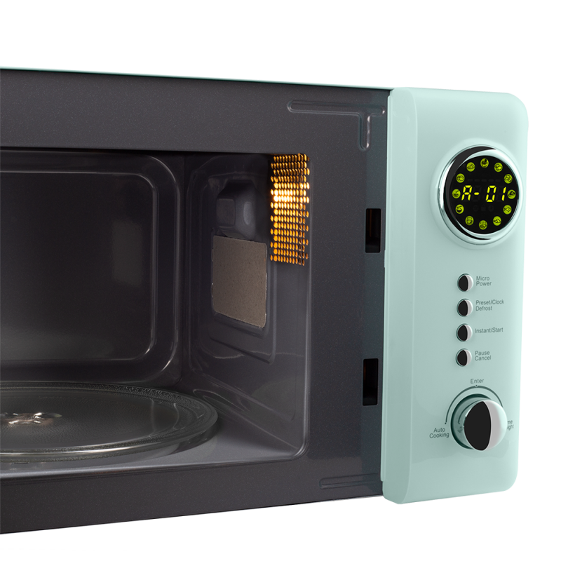 Мікрохвильова піч Vintage Cuisine у ретро стилі 700W М'ятна