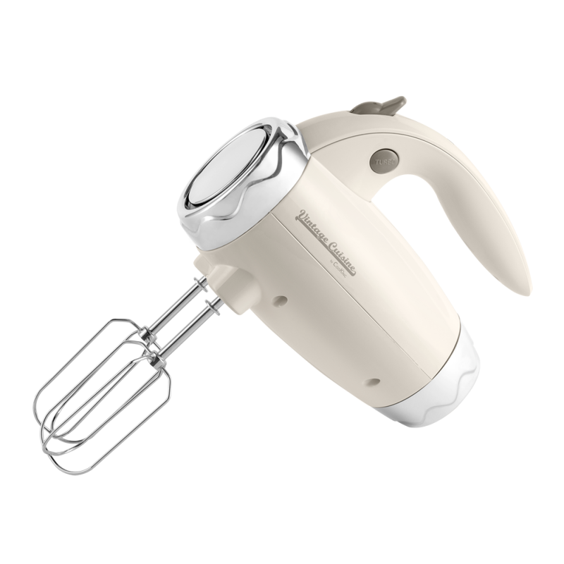 Міксер занурювальний Vintage Cuisine у ретро стилі 300W Кремовий