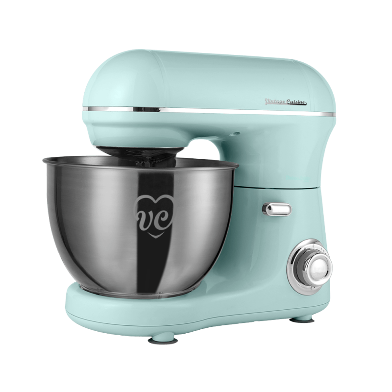 Міксер планетарный Vintage Cuisine у ретро стилі 800W М'ятний