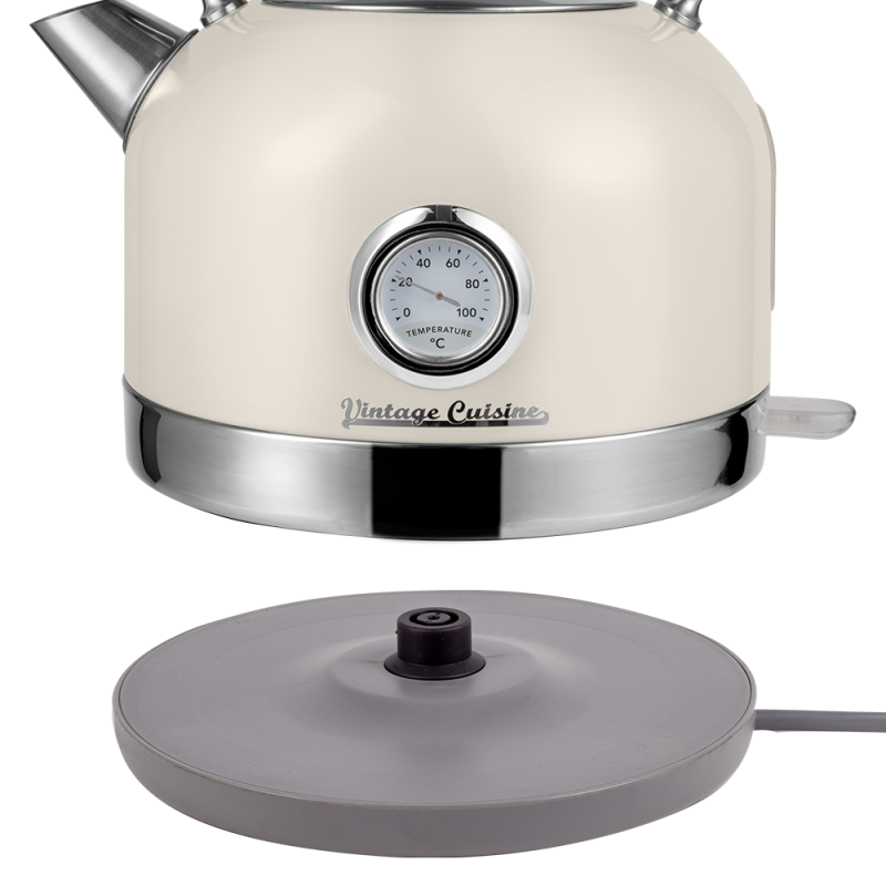 Електрочайник Vintage Cuisine у ретро стилі 1.7 л 2200W Кремовий
