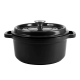 Ретро каструля Vintage Cuisine Чавунна з кришкою 4.3 л Чорна