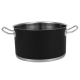 Набір каструль Vintage Cuisine в Ретро стилі з кришками 6 предметів Чорний