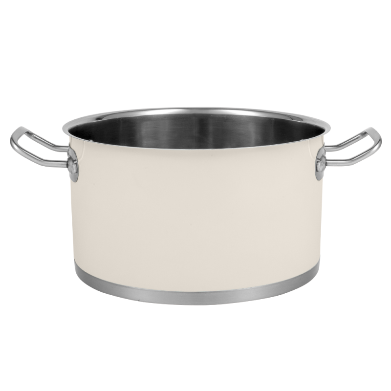 Набір каструль Vintage Cuisine в Ретро стилі з кришками 6 предметів Кремовий