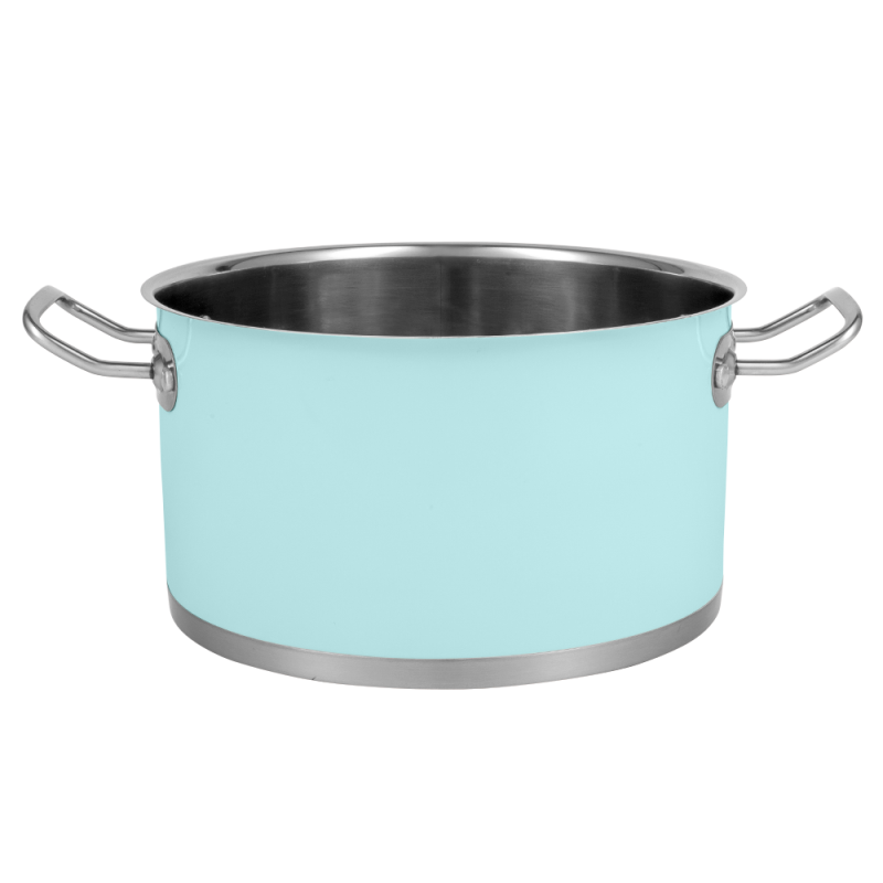 Набір каструль Vintage Cuisine в Ретро стилі з кришками 6 предметів М'ятний