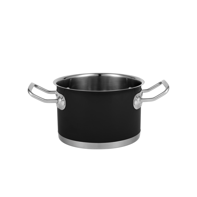 Набір каструль Vintage Cuisine в Ретро стилі з кришками 6 предметів Чорний