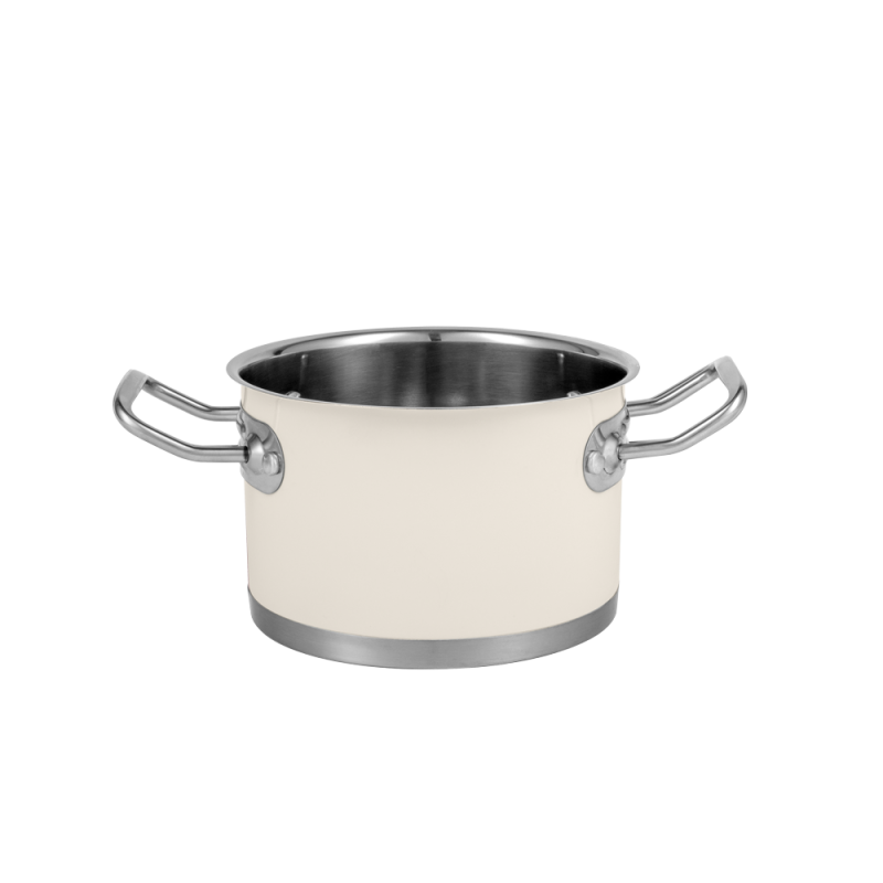 Набір каструль Vintage Cuisine в Ретро стилі з кришками 6 предметів Кремовий