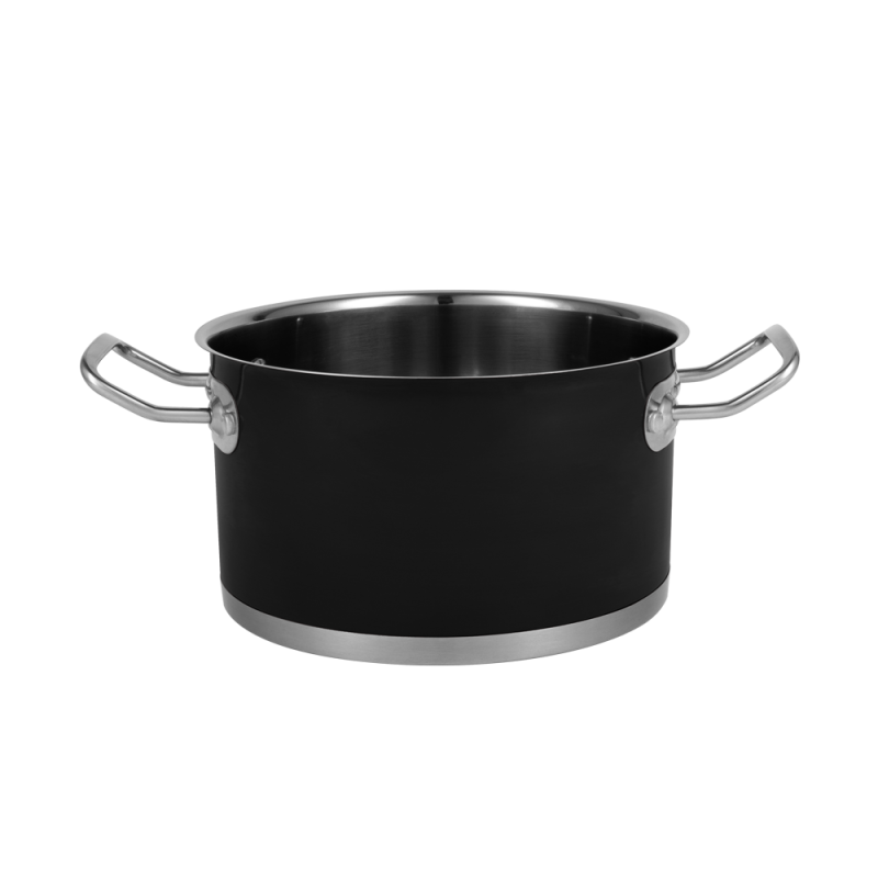 Набір каструль Vintage Cuisine в Ретро стилі з кришками 6 предметів Чорний