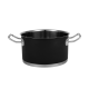 Набір каструль Vintage Cuisine в Ретро стилі з кришками 6 предметів Чорний