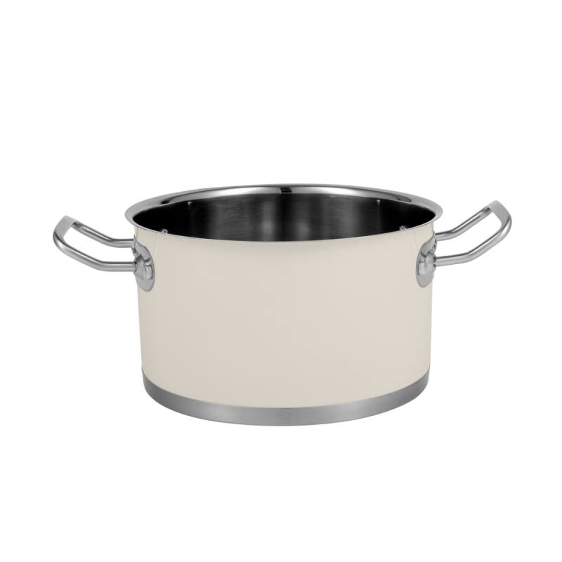 Набір каструль Vintage Cuisine в Ретро стилі з кришками 6 предметів Кремовий