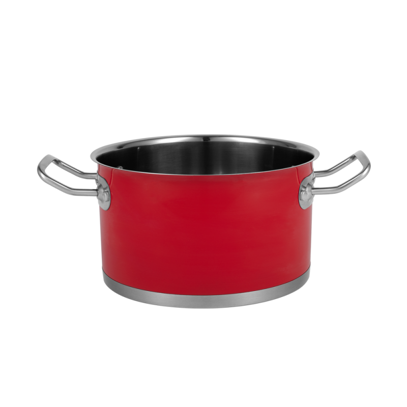 Набір каструль Vintage Cuisine в Ретро стилі з кришками 6 предметів Червоний
