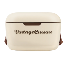 Портативний холодильник Vintage Cuisine об'ємом 18,8 л з ремінцем для перенесення Кремовий