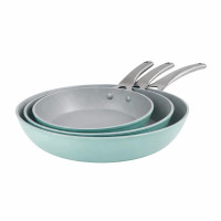 Набір з 3-х сковорідок Vintage Cuisine 20/24/28 см з антипригарним покриттям Мʼятний