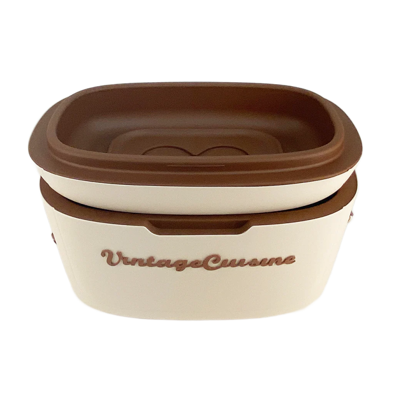 Портативний холодильник Vintage Cuisine об'ємом 18,8 л з ремінцем для перенесення Кремовий