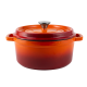 Ретро каструля Vintage Cuisine Чавунна з кришкою 2.2 л Помаранчеивий градієнт