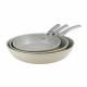 Набір з 3-х сковорідок Vintage Cuisine 20/24/28 см з антипригарним покриттям Мʼятний