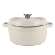 Ретро каструля Vintage Cuisine Чавунна з кришкою 4.3 л Кремова