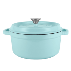 Ретро каструля Vintage Cuisine Чавунна з кришкою 4.3 л М'ятна