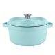 Ретро каструля Vintage Cuisine Чавунна з кришкою 4.3 л М'ятна