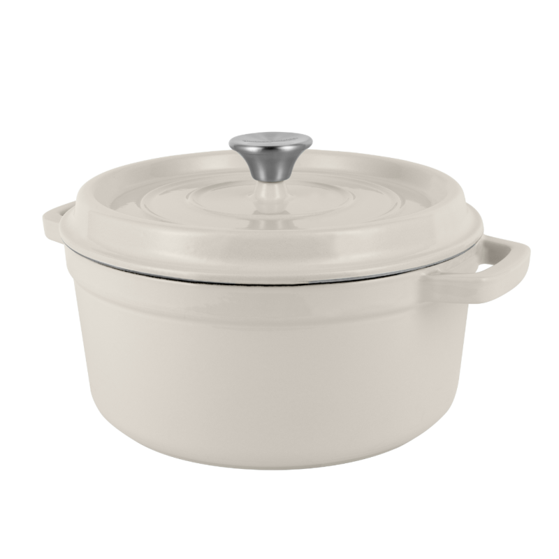 Ретро набір Vintage Cuisine з чавунної каструлі 4.3 л та сковорідкою Кремовий