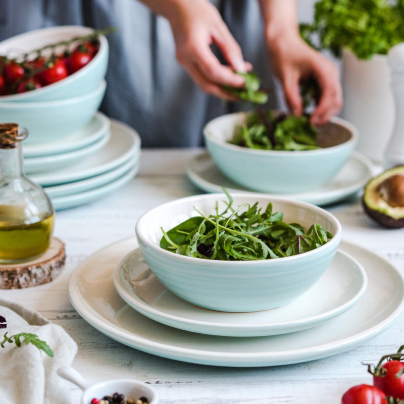 Набір керамічного посуду Vintage Cuisine на 4 особи М'ятний