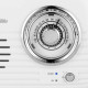 Кухонне радіо Vintage Cuisine у ретро стилі зі шкіряним ремінцем з Bluetooth та акумулятором Біле