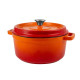 Ретро каструля Vintage Cuisine Чавунна з кришкою 4.3 л Помаранчева